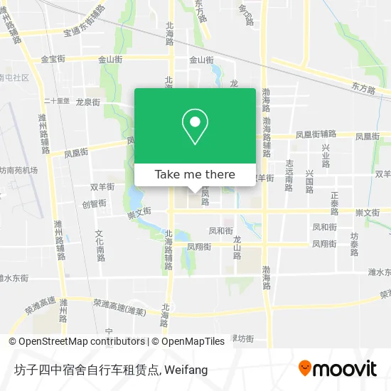 坊子四中宿舍自行车租赁点 map