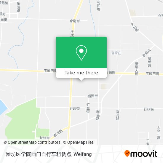 潍坊医学院西门自行车租赁点 map