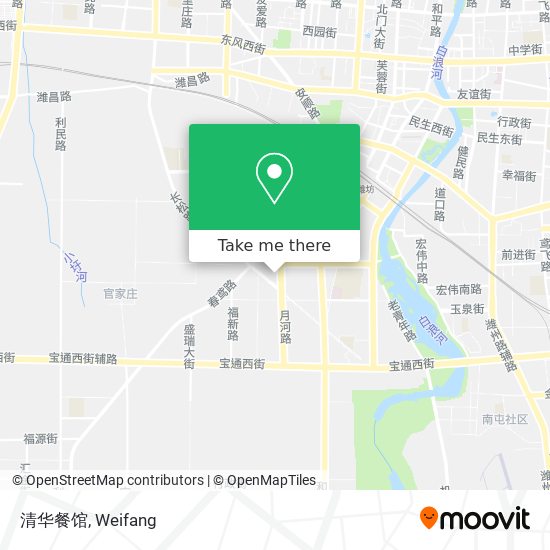 清华餐馆 map