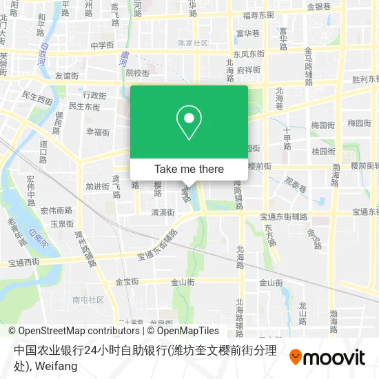中国农业银行24小时自助银行(潍坊奎文樱前街分理处) map
