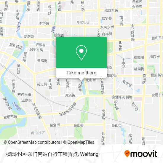樱园小区-东门南站自行车租赁点 map