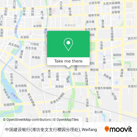 中国建设银行(潍坊奎文支行樱园分理处) map