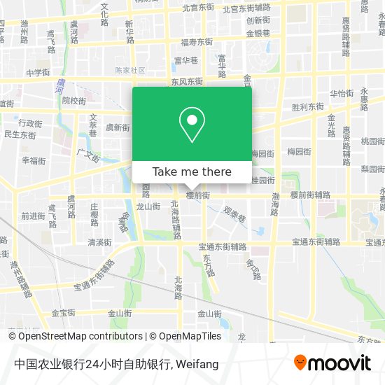 中国农业银行24小时自助银行 map