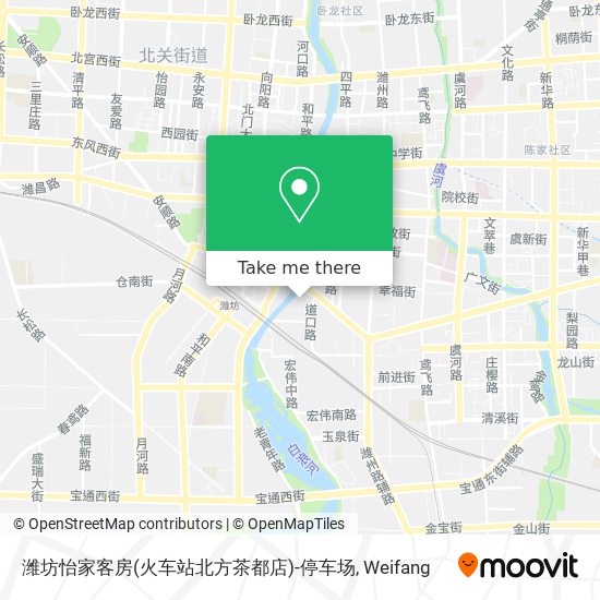 潍坊怡家客房(火车站北方茶都店)-停车场 map