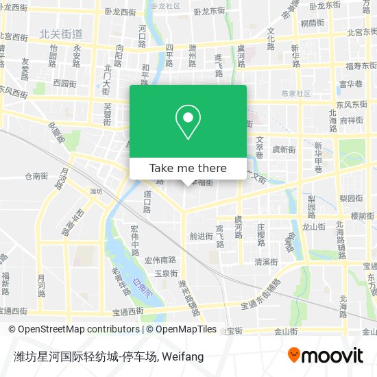 潍坊星河国际轻纺城-停车场 map