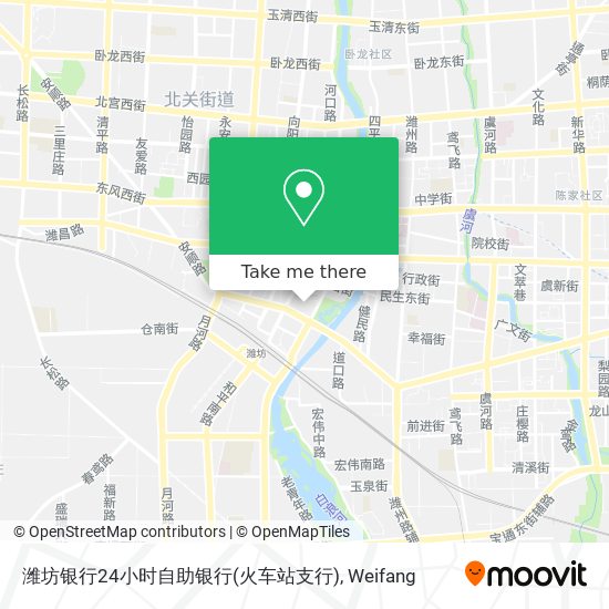 潍坊银行24小时自助银行(火车站支行) map