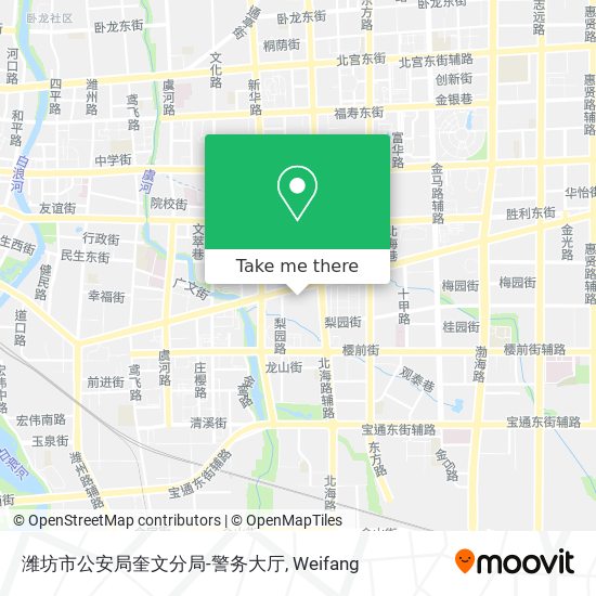 潍坊市公安局奎文分局-警务大厅 map
