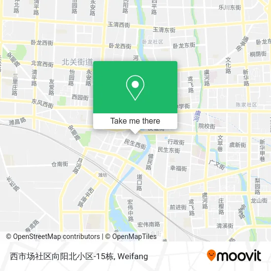 西市场社区向阳北小区-15栋 map