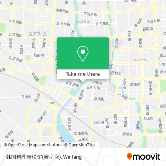 韩国料理青松馆(潍坊店) map