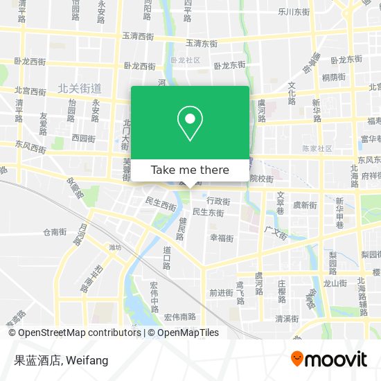 果蓝酒店 map