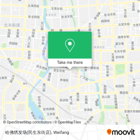 哈佛绣发场(民生东街店) map