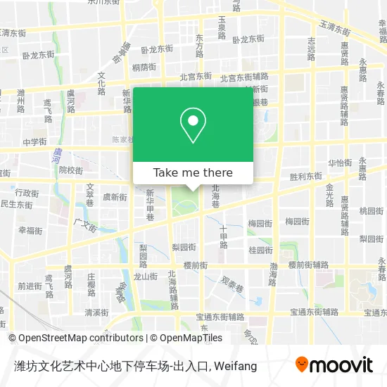 潍坊文化艺术中心地下停车场-出入口 map