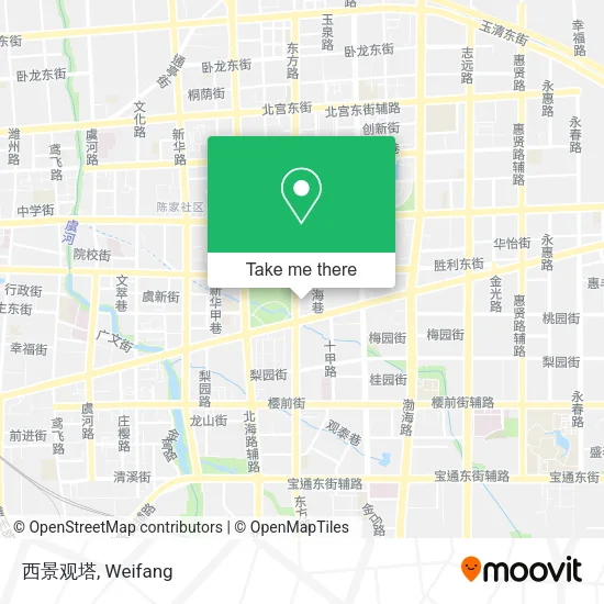 西景观塔 map