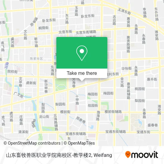 山东畜牧兽医职业学院南校区-教学楼2 map