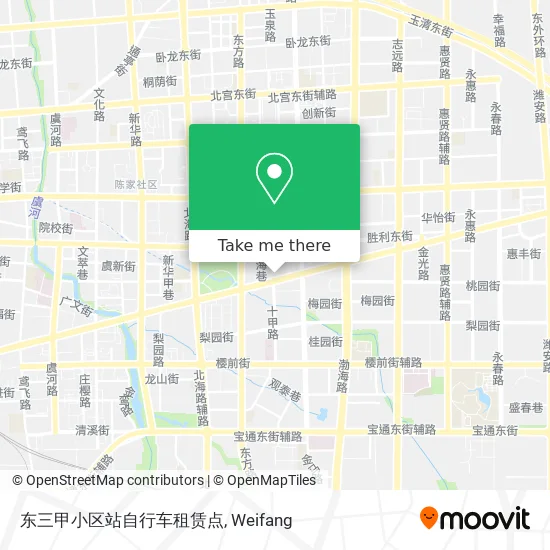 东三甲小区站自行车租赁点 map