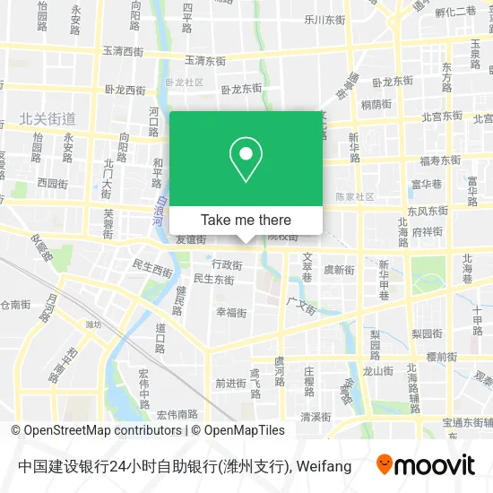 中国建设银行24小时自助银行(潍州支行) map
