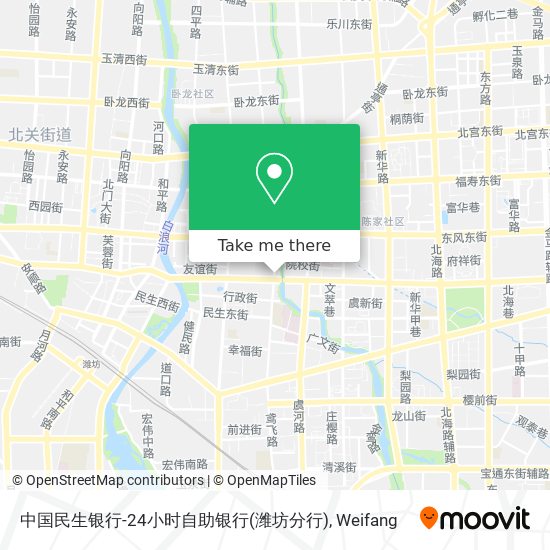 中国民生银行-24小时自助银行(潍坊分行) map