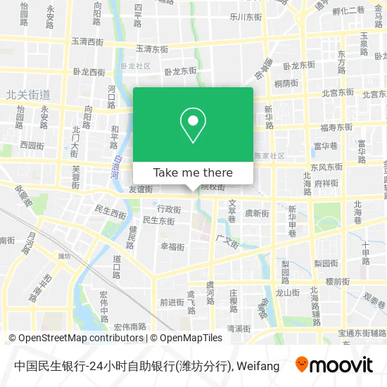 中国民生银行-24小时自助银行(潍坊分行) map
