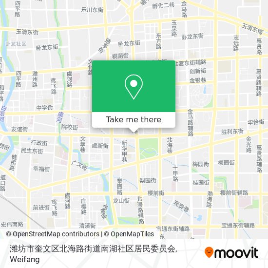 潍坊市奎文区北海路街道南湖社区居民委员会 map