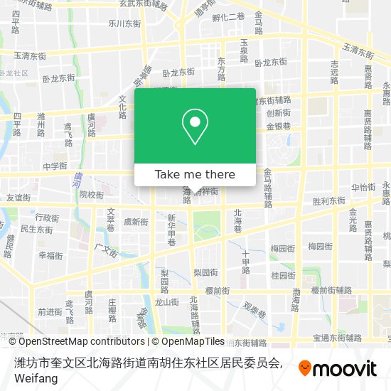 潍坊市奎文区北海路街道南胡住东社区居民委员会 map