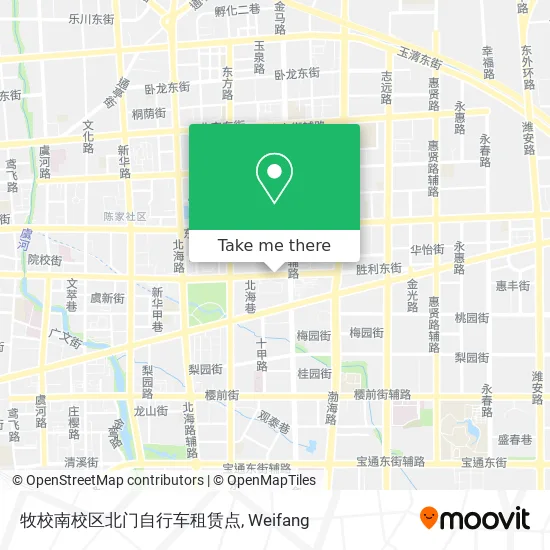 牧校南校区北门自行车租赁点 map