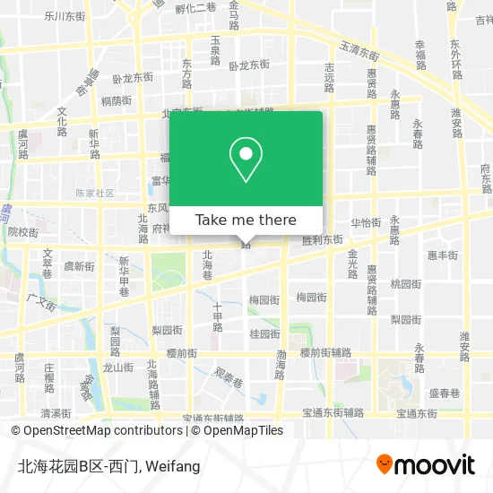 北海花园B区-西门 map