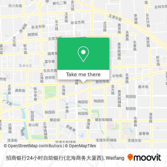 招商银行24小时自助银行(北海商务大厦西) map