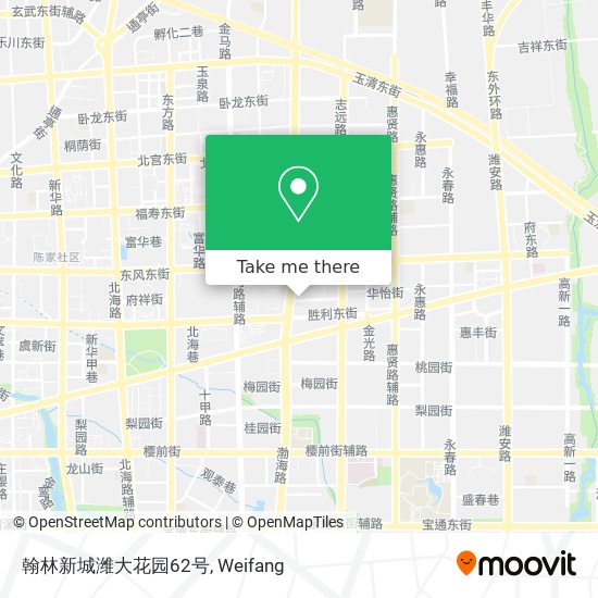 翰林新城潍大花园62号 map
