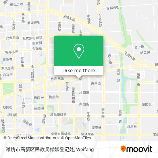 潍坊市高新区民政局婚姻登记处 map