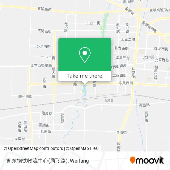 鲁东钢铁物流中心(腾飞路) map