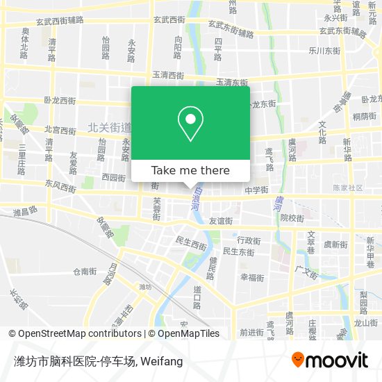 潍坊市脑科医院-停车场 map