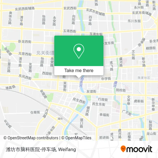 潍坊市脑科医院-停车场 map