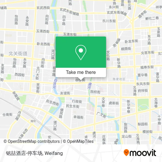 铭喆酒店-停车场 map