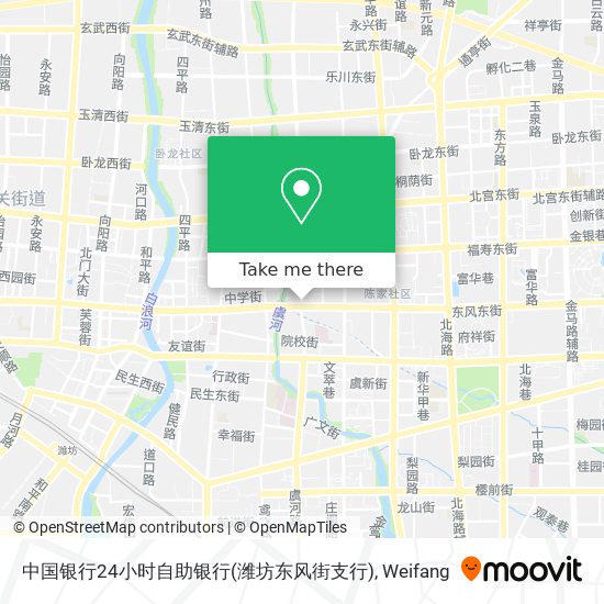 中国银行24小时自助银行(潍坊东风街支行) map