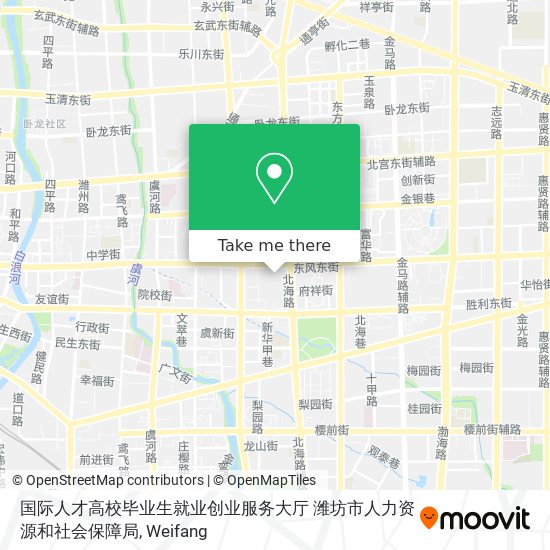 国际人才高校毕业生就业创业服务大厅 潍坊市人力资源和社会保障局 map