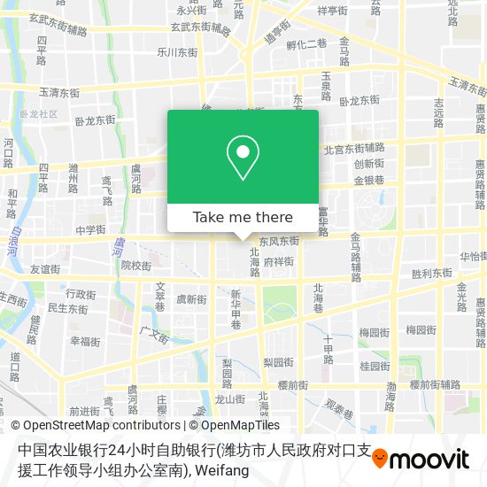中国农业银行24小时自助银行(潍坊市人民政府对口支援工作领导小组办公室南) map