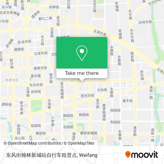 东风街翰林新城站自行车租赁点 map