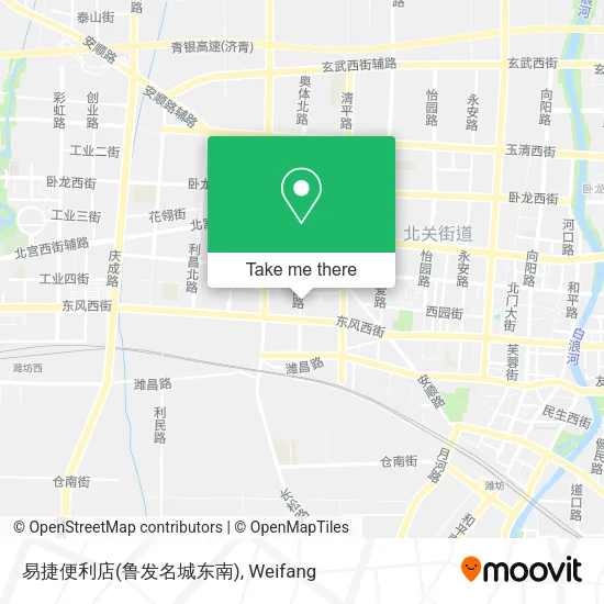 易捷便利店(鲁发名城东南) map