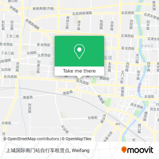 上城国际南门站自行车租赁点 map