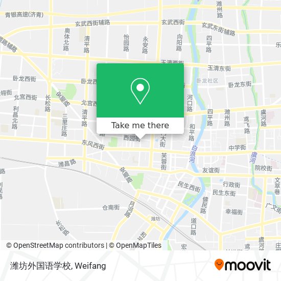 潍坊外国语学校 map