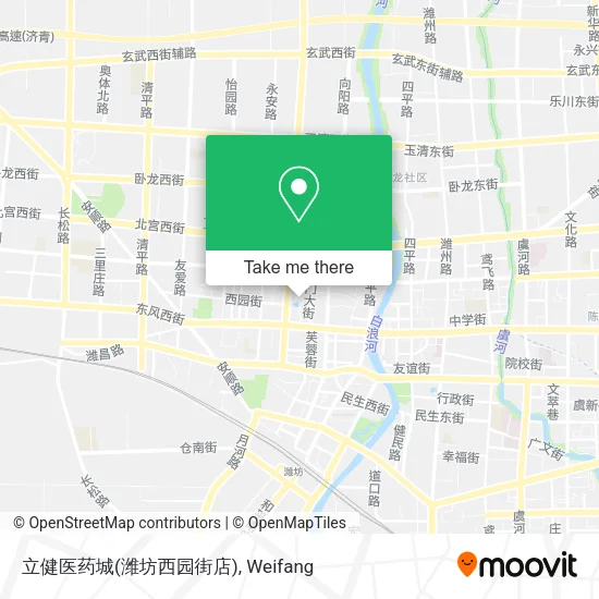 立健医药城(潍坊西园街店) map