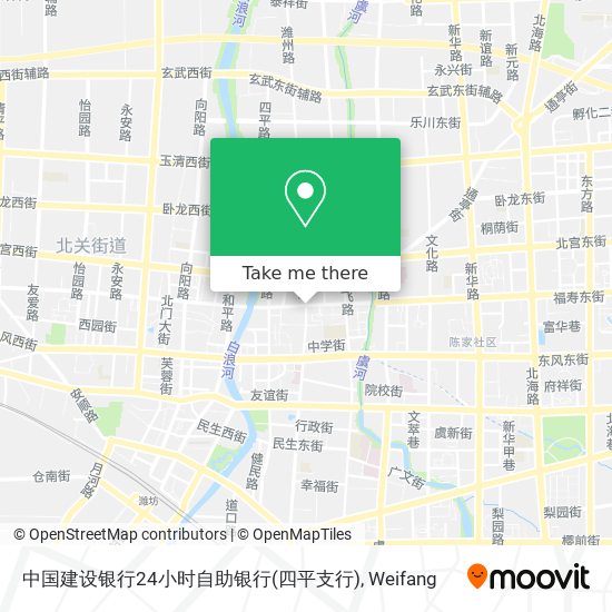 中国建设银行24小时自助银行(四平支行) map
