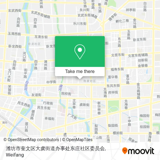 潍坊市奎文区大虞街道办事处东庄社区委员会 map