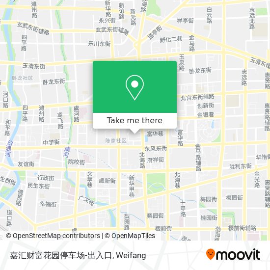 嘉汇财富花园停车场-出入口 map