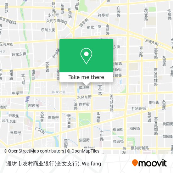 潍坊市农村商业银行(奎文支行) map