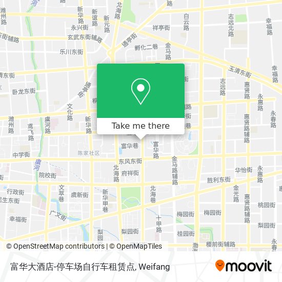富华大酒店-停车场自行车租赁点 map