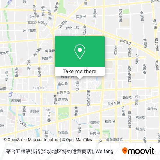 茅台五粮液张裕(潍坊地区特约运营商店) map