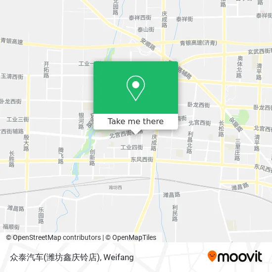 众泰汽车(潍坊鑫庆铃店) map