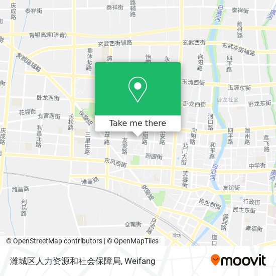潍城区人力资源和社会保障局 map