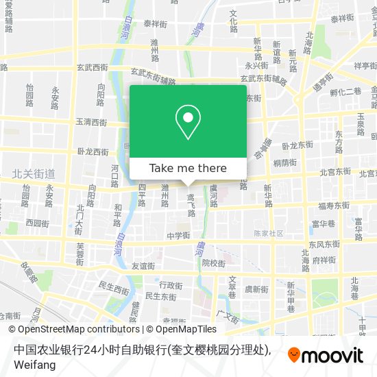 中国农业银行24小时自助银行(奎文樱桃园分理处) map